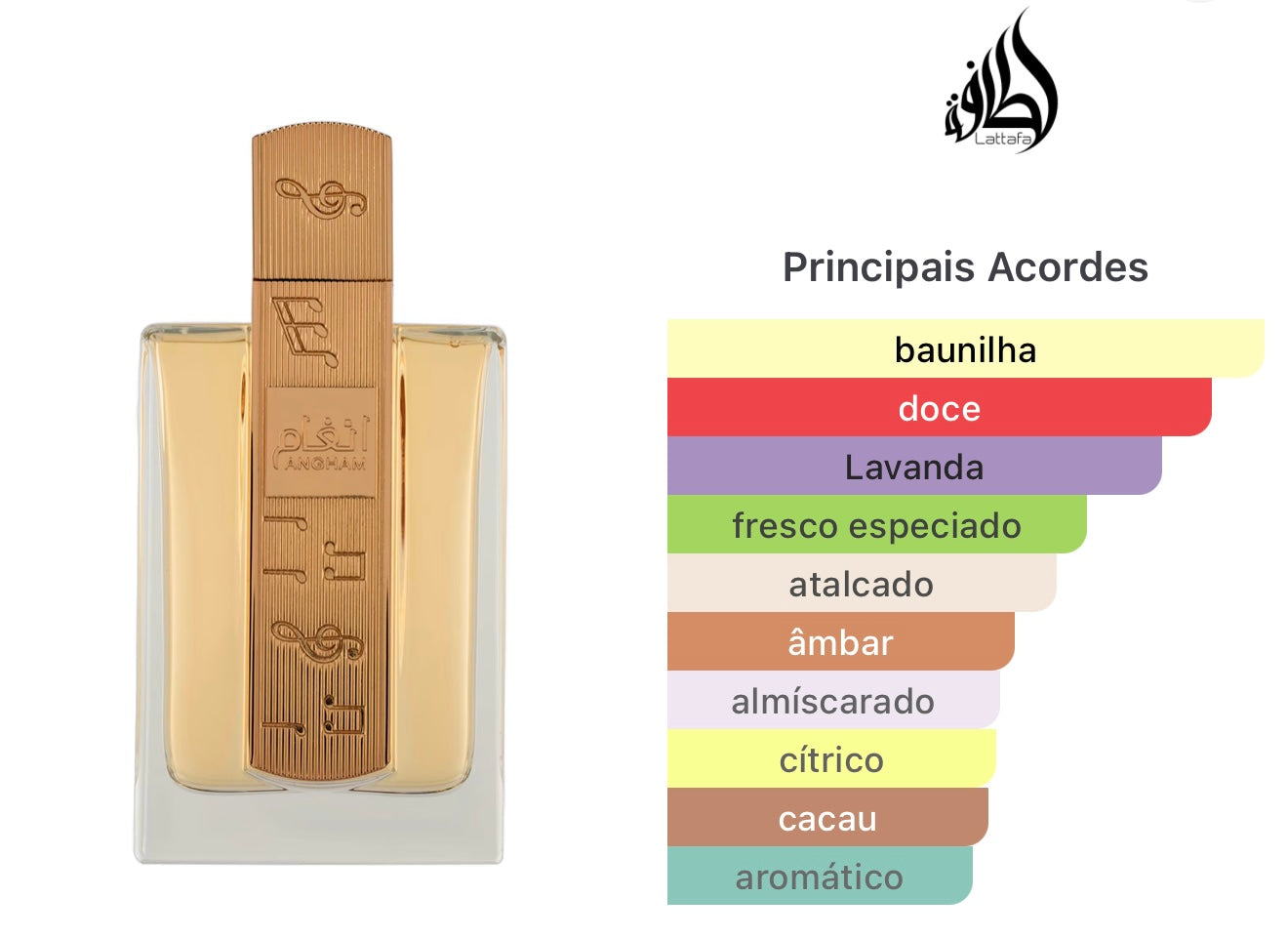 Angham Lattafa Perfumes Eau de Parfum - Perfume Unissex 100ml