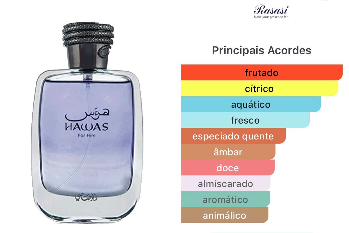 Hawas For Him Rasasi Edp Masculino 100ml