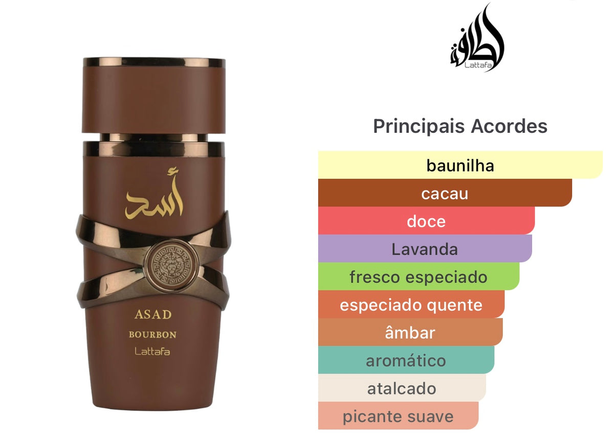 Asad Bourbon Lattafa - Perfumes Masculino