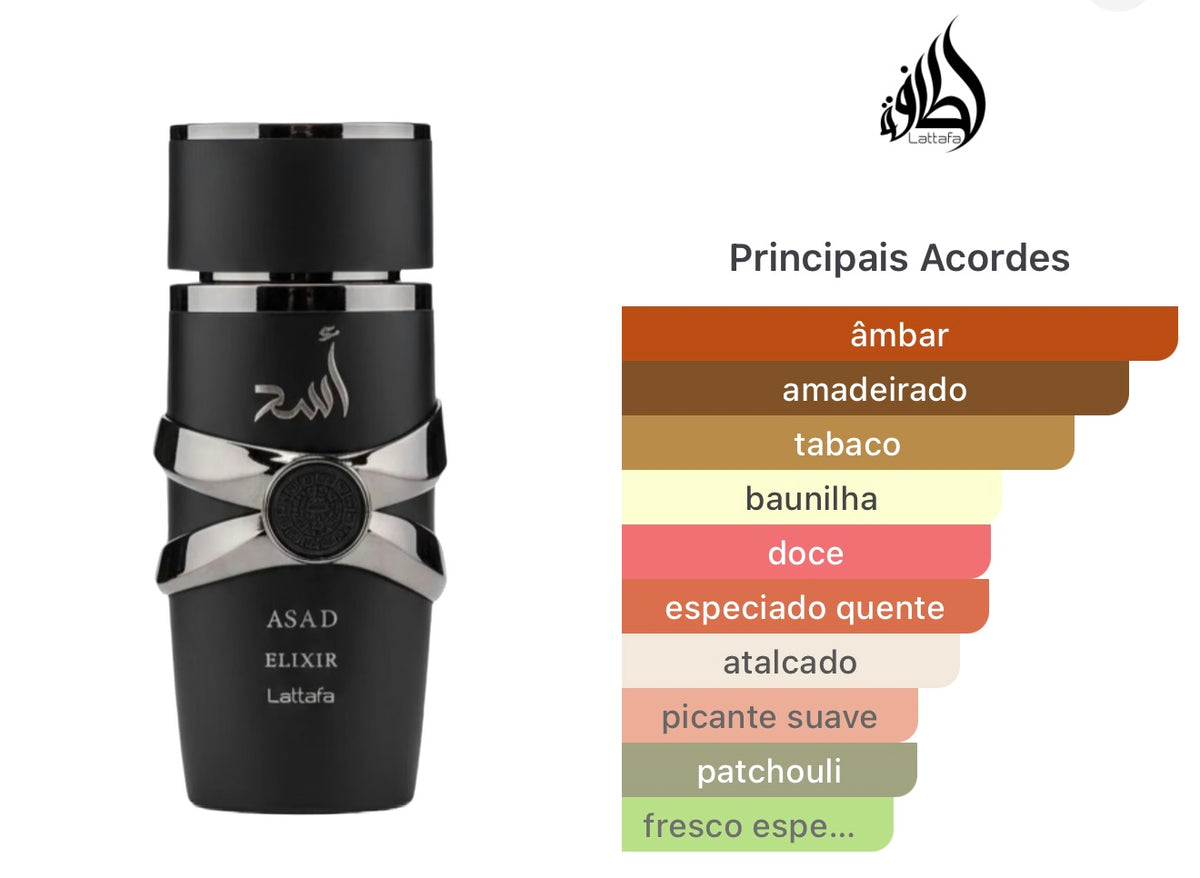 Asad Elixir Lattafa - Perfumes Masculino