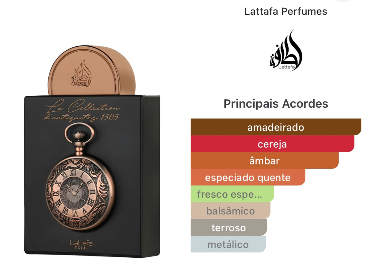 La Colletion D'Antiquites 1505 Pride Lattafa Perfumes Eau de Parfum - Perfume Unissex 100ml